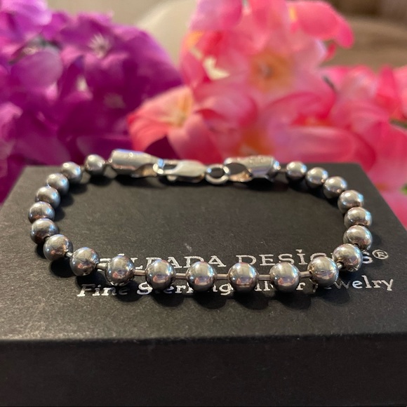Silpada Sterling Silver 5mm Bead Ball Bracelet RARE B0966 - Picture 4 of 10